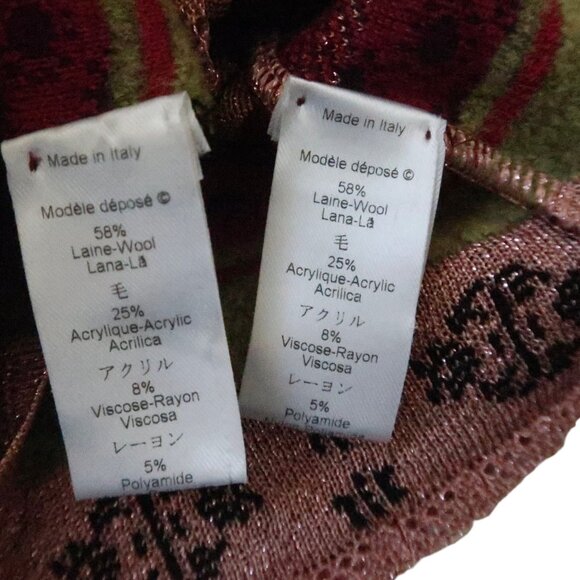 KENZO floral intarsia tank & cardigan sweater twin set M - Picture 9 of 9